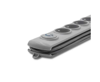 Qoltec Listwa antyprzepięciowa - 6 gniazd, 5m, szara - 1122547 - zdjęcie 3